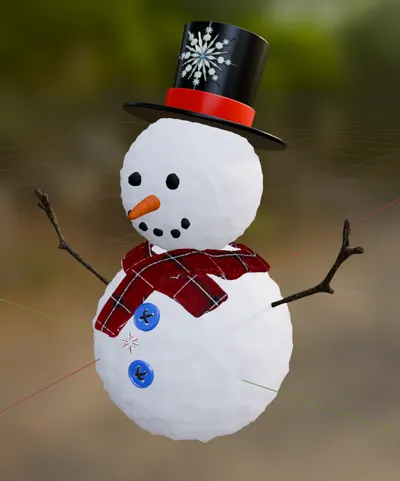 Render Material Preview Snowman