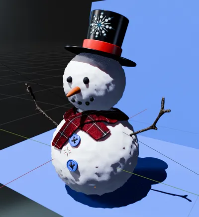 Render Studio Background Snowman
