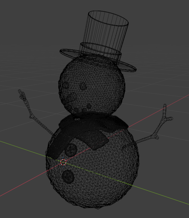 Render Wireframe Snowman