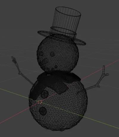 Render Wireframe Snowman